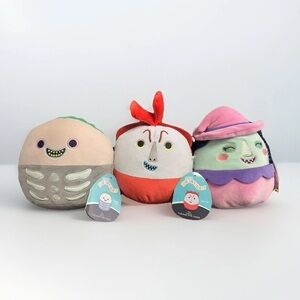 NWT Squishmallows Disney Nightmare Before Christmas Lock Shock Barrel 5” Plush